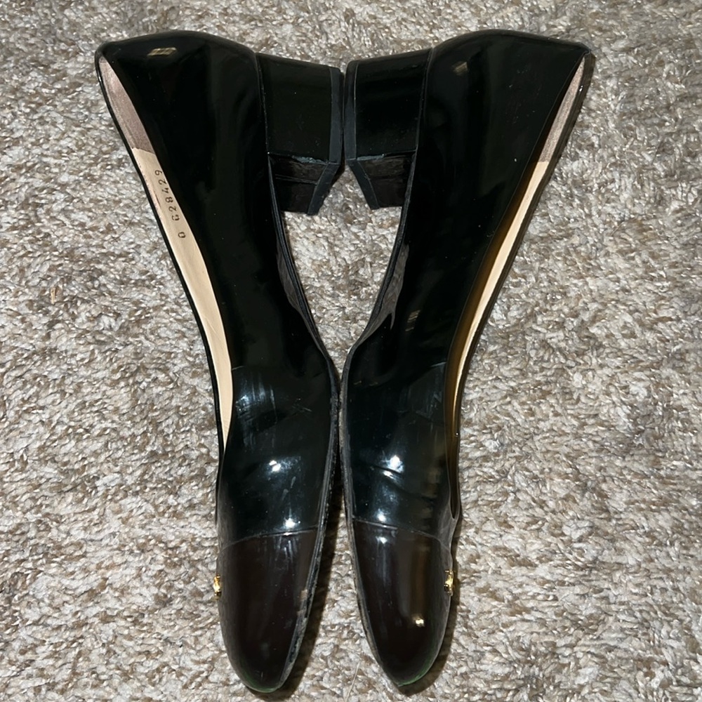 CHANEL Black Patent Leather Cap-Toe Ballet Flats - Picture 16 of 16